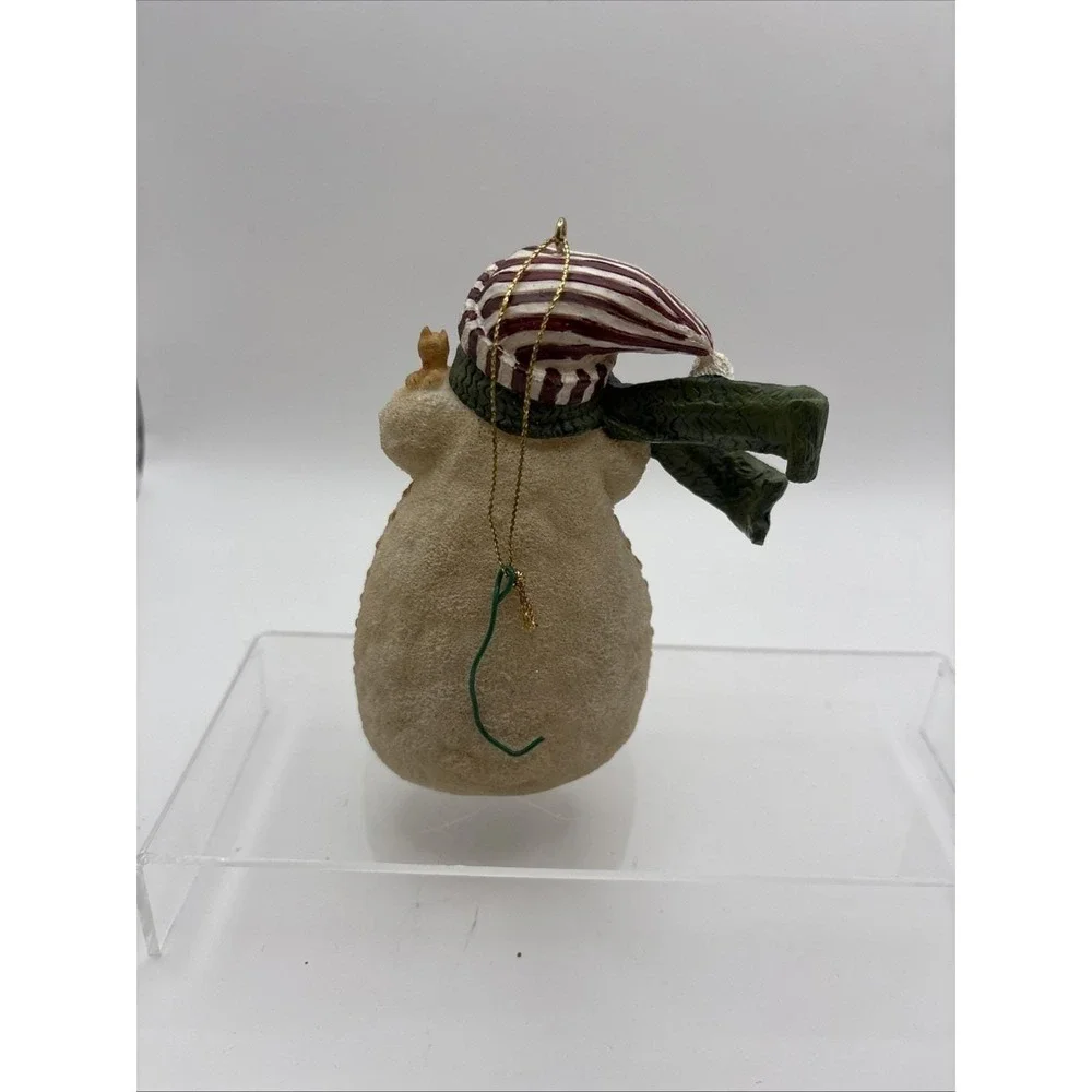Vtg~RAZ Imports~Deb Strain~Winter Christmas Snowman with Kittens‎ Cats Ornament